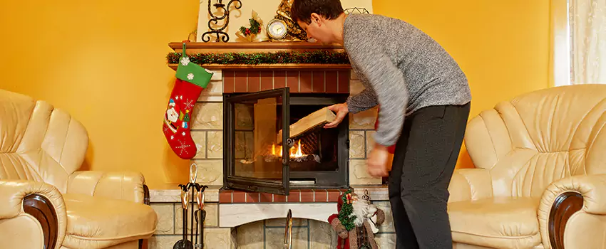 Rusted Metal Fireplace Restoration in El Reno, Oklahoma
